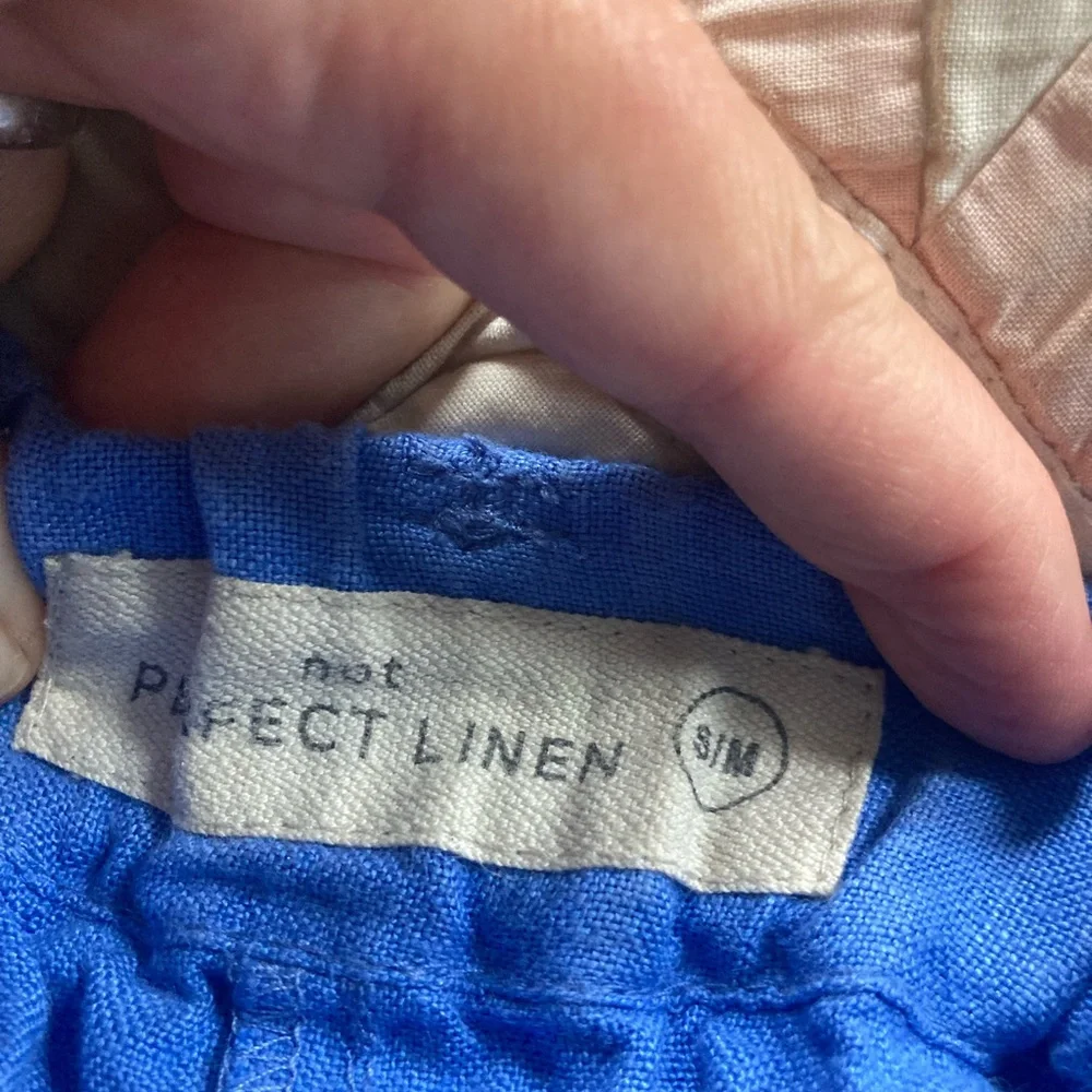 NotPerfectLinen Orleans pants in cornflower blue size S/M - Picture 5 of 5